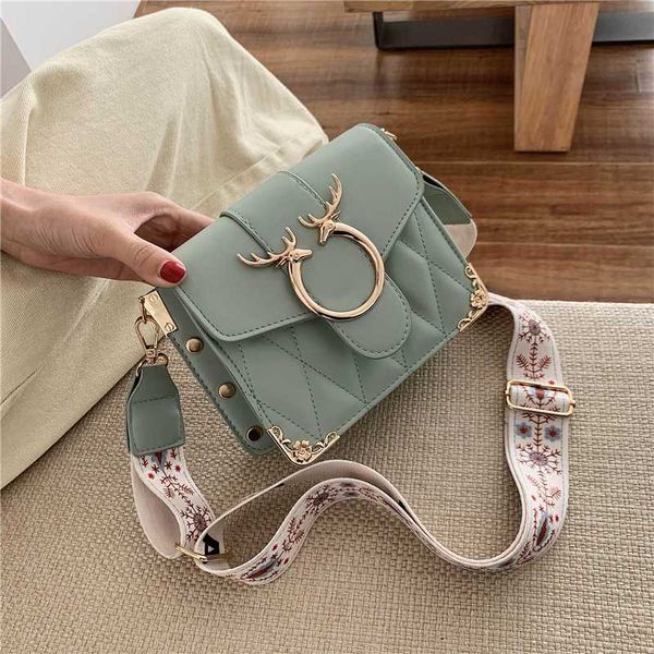 

wide shoulder strap crossbody bag female wild bag female 2020 new wave fashion texture shoulder small square