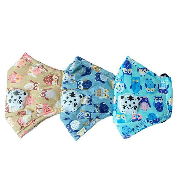 

new kid mask Panda tiger breathing respirator with 2 filters Cross-border special for pm2.5 masks dustproof and breathable kid cartoon