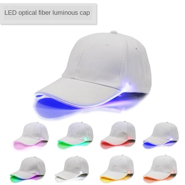 

white led baseball sports luminous baseball cap luminous hat mountaineering light plate hat shining party cap, Blue;gray