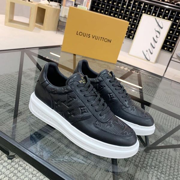 

2020u limited edition luxury design leather printed sneakers fashion wild mens casual shoes mens banquet shoes size: 38-45, Black