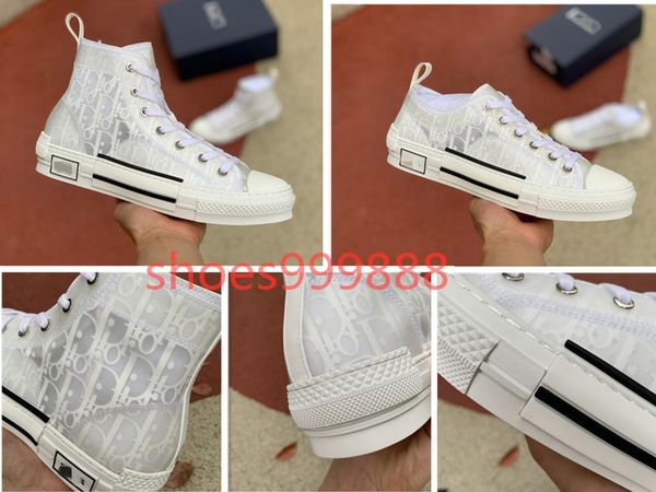 

20ss flower technology white canvas b23 b24 diagonal men's high sneakers b23 designer shoes women's fashion sneakers, Black