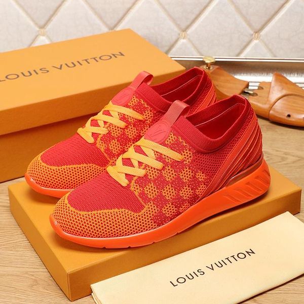 

brand men sneaker shoes designer rubber soles breathable casual shoes for men chaussures pour hommes mesh fabric design luxury sale