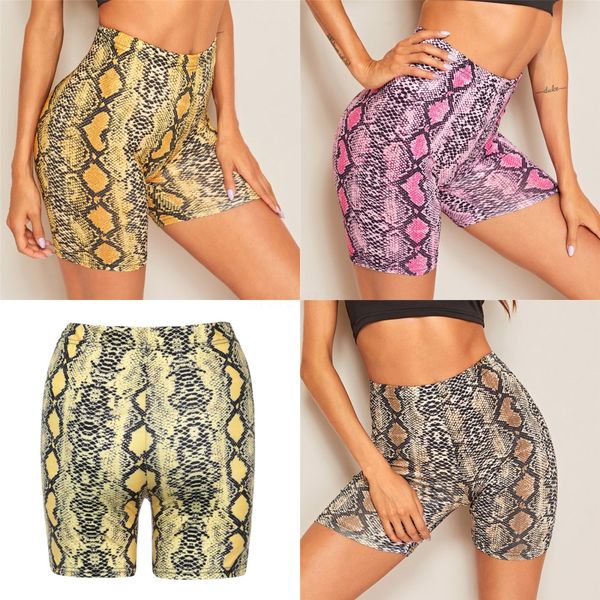 

women high yoga shorts sport fitness exercise colorful running elastic s shorts#182, White;red