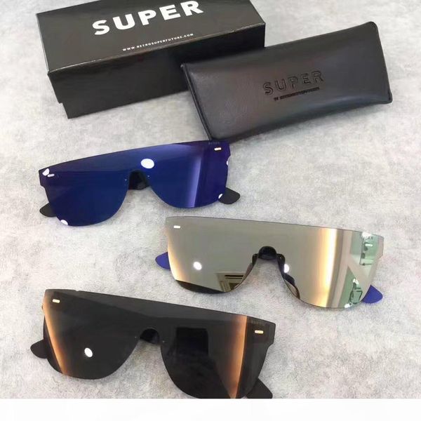 

e sunglasses super by retrosuperfuture tuttolente flat black sunglasses new with case, White;black