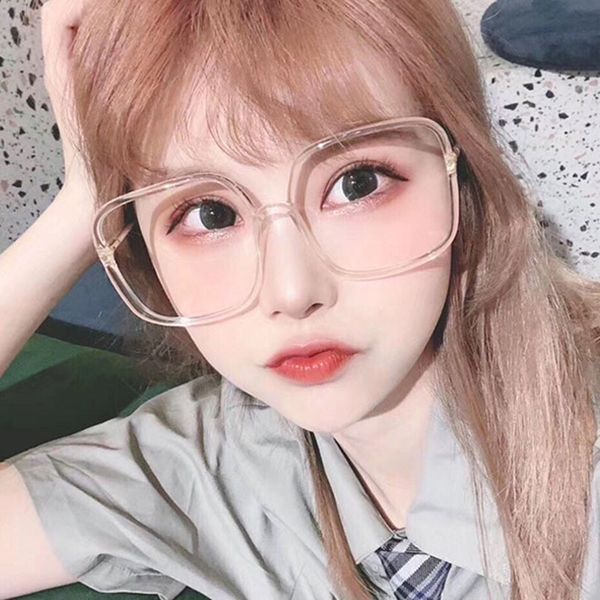 

fashion classic anti blue light glasses for women vintage eye glasses new square frame men plastic optics eyeglasses 2020, Black