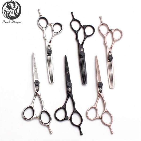

hair scissors 1pair z9015 6" 17.5cm 440c purple dragon hairdressing thinning cutting shears haircur set salon