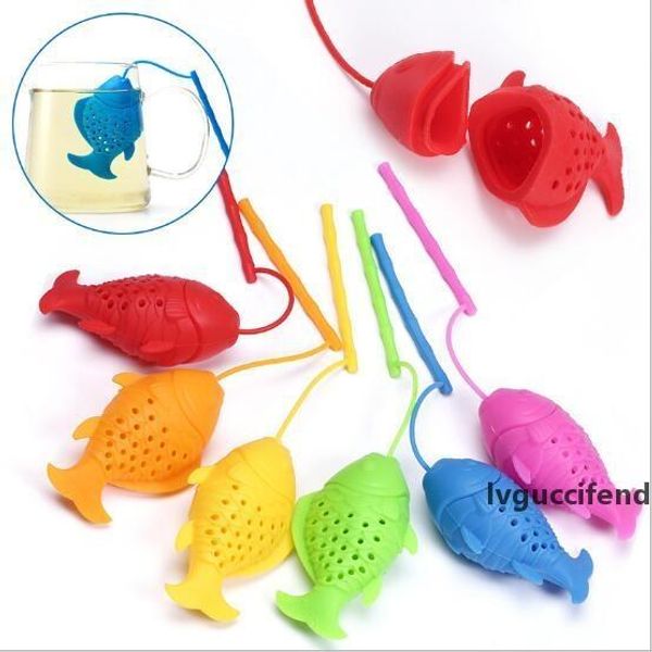 

silicone tea filter silicone tea maker filter creative small fish shape silicone tea bag