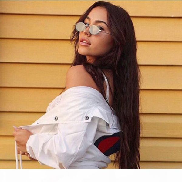 

iguetta small oval retro round sunglasses women brand designer alloy personal marine lens uv400 feminino pu-099, White;black