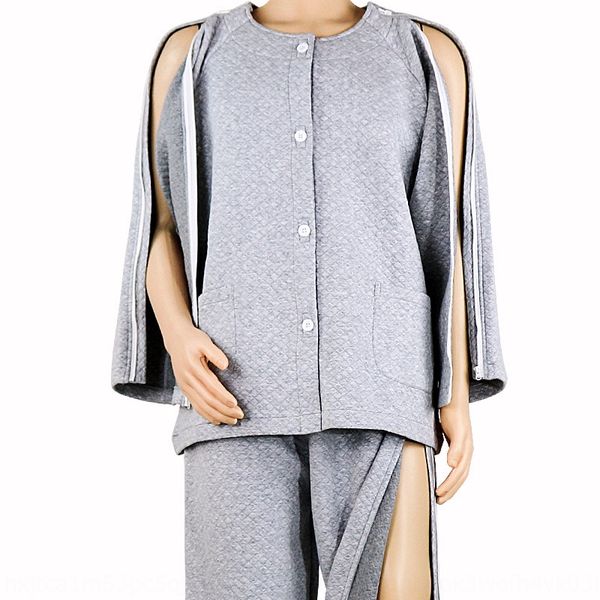 

2koq7 easy to easy to wear wear- wear- take off patient clothes for men and women suitable for fracture paralysis posrative inconvenienc, Blue;red