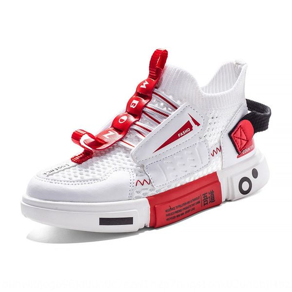 

sports new boys' mesh breathable single mesh boys' handsome sneakers children's shoes fashion hip-hop fashion children's, Black