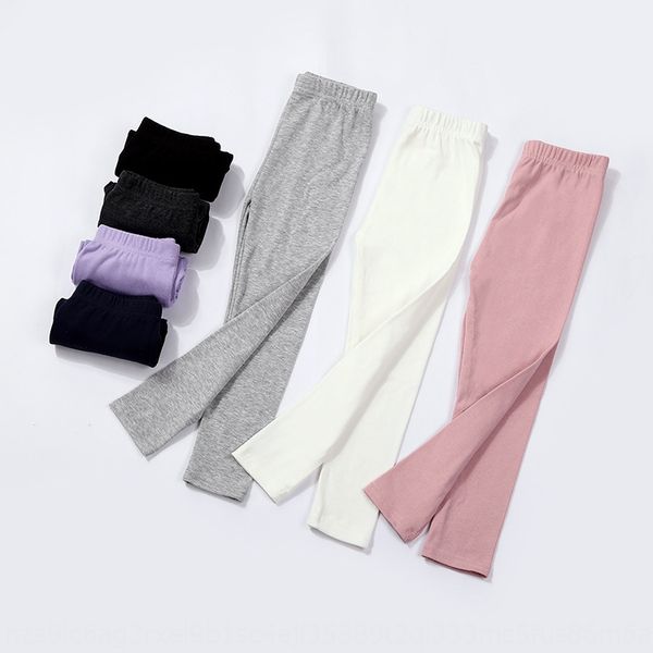 

d64ij 2019 autumn new leggings panty panty clothing medium and large children's pants children's cotton leggings solid color all, Blue