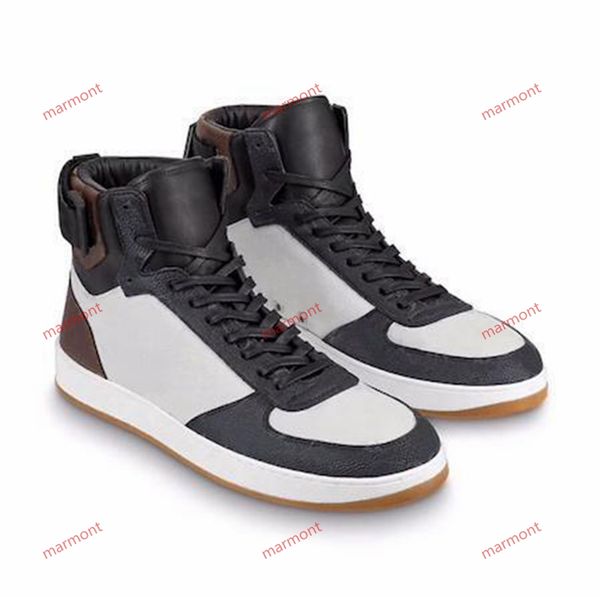 

2019 arrival rivoli sneaker boot rainbow trainer for mens and women calfskin high sneakers flower motifs vintage xshfbcl trainers, Black