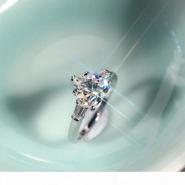 

i victoria weick luxury jewelry 925 sterling silver cz diamond white z wedding engagement band heart women finger ring gift size5