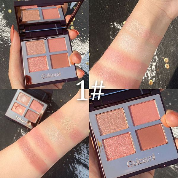 

4colors eyeshadow pallete pearly matte glitter earth eye shadow shimmer long lasting shine highlighter powder pigment cosmetics