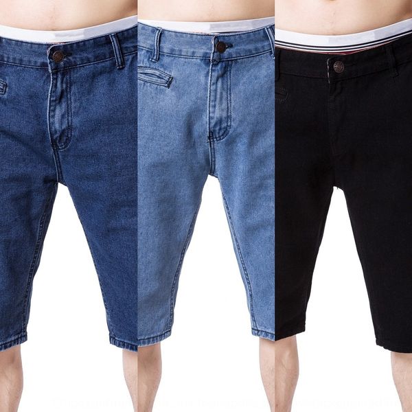 

летние и джинсы шорты и джинсы прямые брюки укороченные брюки мужские шорты мужские случайные штаны среднего, Blue