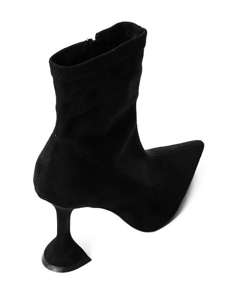 

melina women's heeled boot black suede stretch