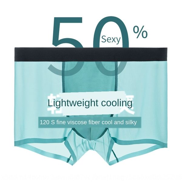 

ngov5 general standard men's ice silk boxer underwear mid-waist seamless ultra thin breathable boxer zhongshan underpants underpants xi, Black;white
