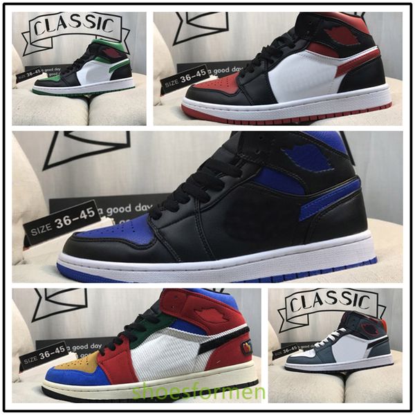 

j001ha men women basketball shoes aj mid 1 1s og high unc backboard shoes outdoor training sports sneakers 36-45