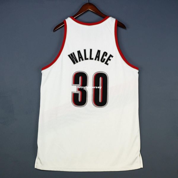 

100% stitched rasheed wallace #30 sewn jersey mens white vest size xs-6xl stitched basketball jerseys ncaa, Gray