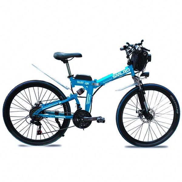 

26inch electric bicycle aluminum folding electric bike 1000w powerful motor 48v 20ah battery mountain e bike city snow bike, Silver;blue