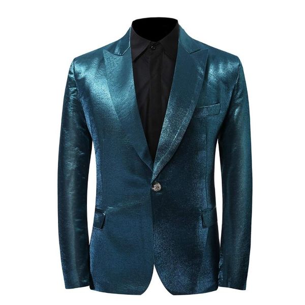 

new mens blazer fashion brand british's style casual slim fit suit jacket male blazers men coat stage singer suit, White;black