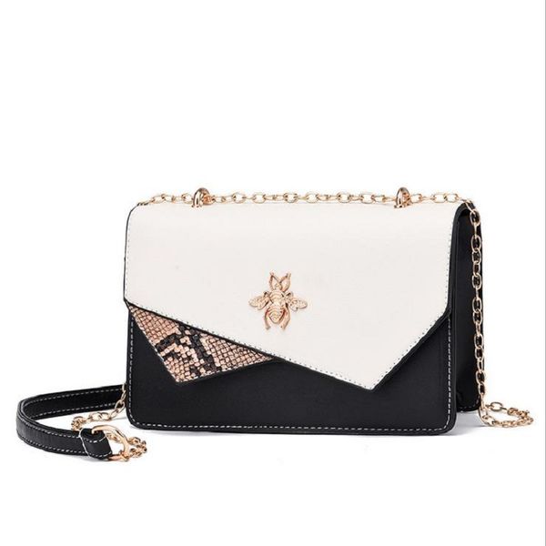 

ladies vintage fashion color block messenger bag women pu leather shoulder organ bag portable chain square crossbody
