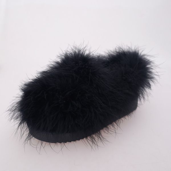 

2020 winter fur shoes women's fashion wild casual flat large size flat shoes, Black