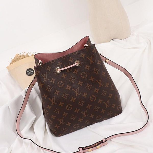 

new arrival womens bags vintage type leather bucket bag handbag drawstring lady shoulder bags messenger crossbody bags sale