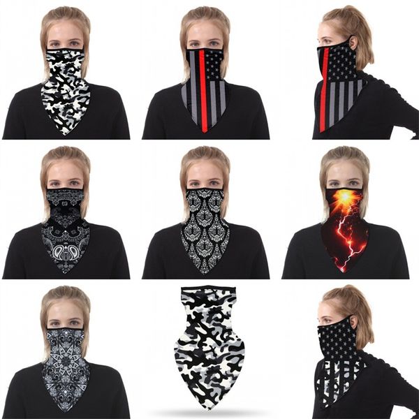 

triangular scarf neck gaiters neck warmers mask printing scarfs outdoor soprts accessories fashion good 3 8ysb e2, Black
