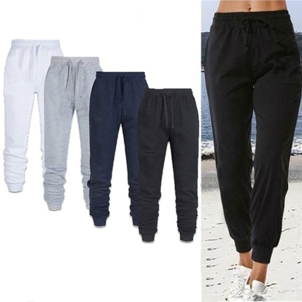 

осень 5 сплошной цвет мужчины joggers sweatpants мужчины joggers брюки спортивные одежда высокого качества бодибилдинг брюки, Black