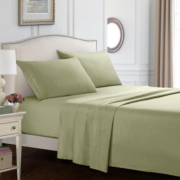 

4pcs bed linen set pure bedding set  king nordic bed cover bedspread fitted sheet + flat sheets + pillow case home textile