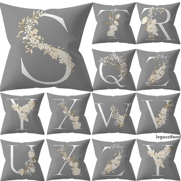 

2019 1pc flower pillowcase polyester 45x45 cm kinder zimmer dekoration brief kissen englisch alphabet pillowcases pillow case