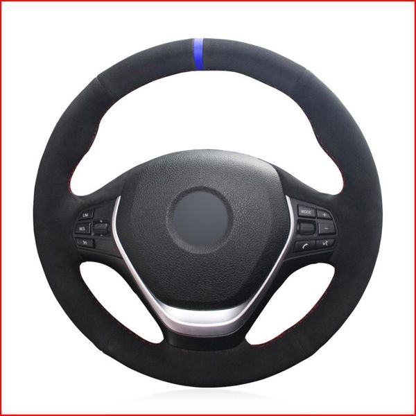 

mewant black suede car steering wheel cover for f20 2012-2020 f45 2014-2020 f30 f31 f34 2013-2020 f32 f33 f36