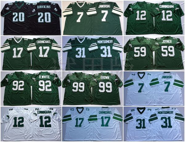 

ncaa брайан докинз рон яворский randall cunningham гарольд carmichael уилберт montgomery трикотажные изделия футбола мужчины ретро прошитой, Black