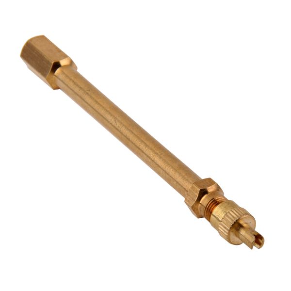 

2pcs 4inch brass auto tire valve extension adaptor, air tyre stem extender inflation stright bore for motorcycle, bike, mower and scooter