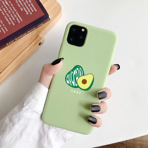 

iphone 11 case for iphone 11 6 6s 8plus x xr 7plus xs max cute avocado funny dinosaur soft silicone candy case capa coqua