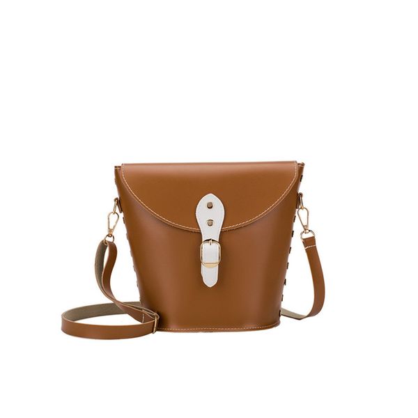 

2020 new bucket shoulder bag for women studded pu leather messenger bags for women cute crossbody pouch bags girls