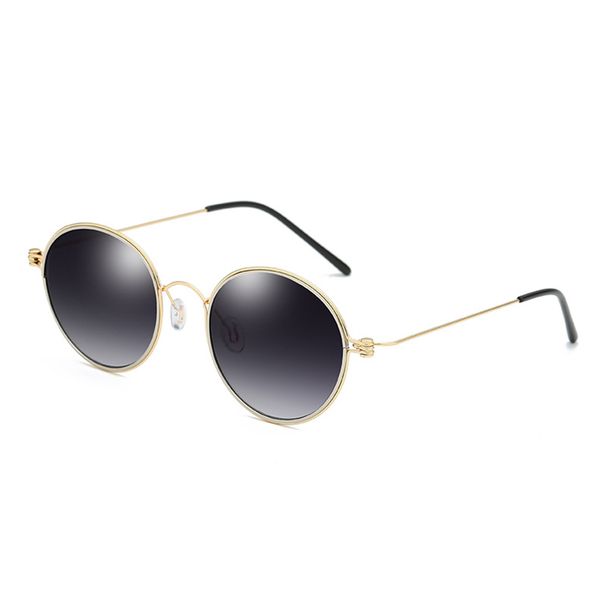 

2020 round shape women sunglasses alloy frame resin material lenses 1621 uv400 protection eyewear, White;black