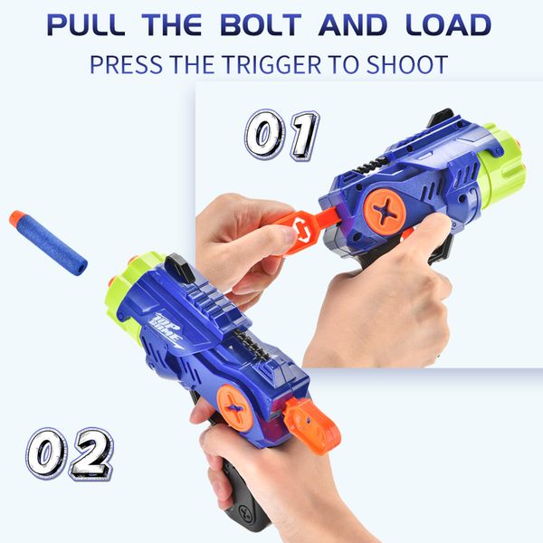 

kid toy manual soft bullet blaster for kid gift 01