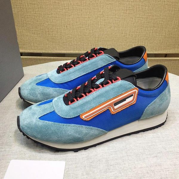 

comfortable suede and nylon sneakers men shoes sale herren sportschuhe new arrival sports shoes luxury fashion lace -up casual men shoes, Black