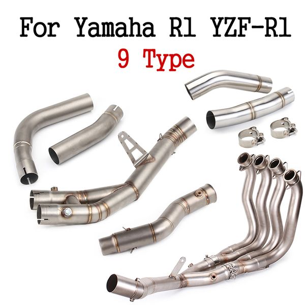 

for r1 yzf-r1 mt10 mt-10 fz10 fz-10 modified motorcycle exhaust system escape moto link middle front pipe muffler pipe slip on