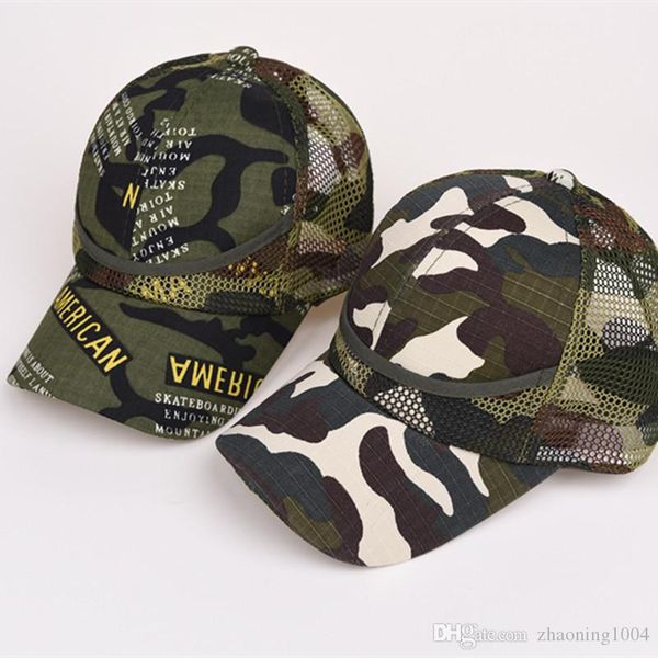 Kinder Trucker Caps Snapbacks Hüte für Kinder Sommer Frühling Herbst Sport Army Camo gebogene Baseballkappe Sonnenblende Cappelli