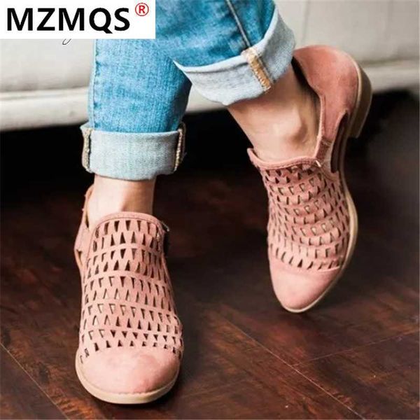 

2020 summer ladies sandals fashion buckle chunky heel mesh sandals women's pointed mid heel comfortable zapatos de mujer, Black