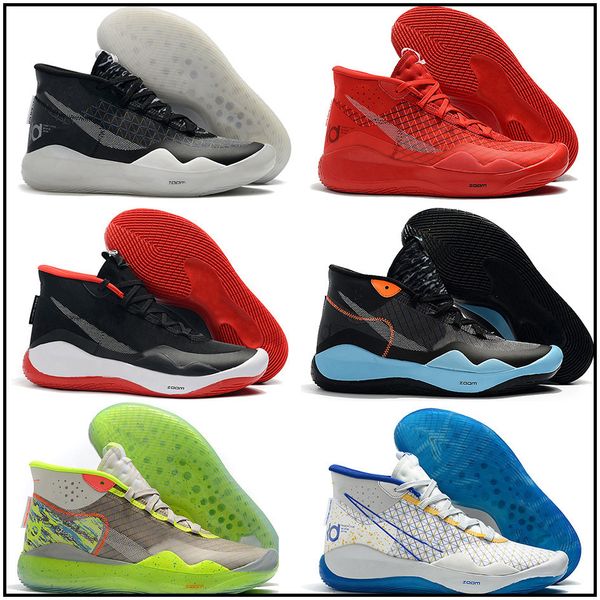 

mvp kevin durant kd 12 anniversary university 12s xii oreo men kids basketball shoes usa elite kd12 sport sneakers, Black