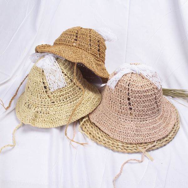 

thin sunscreen cap baby cap baby sunscreen cute super cute girl sun hat children's breathable straw hat, Yellow