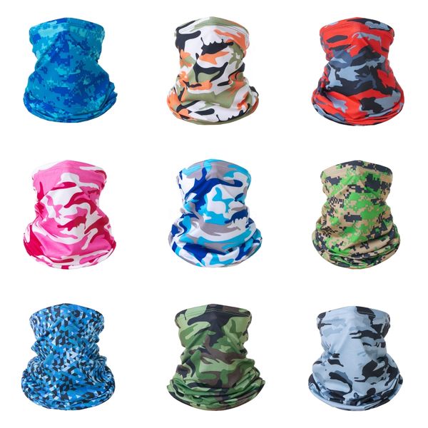 

camouflage digital printing outdoor hiking multi-purpose scarf without brim hat wristband sweat-absorbent magic turban#564#109, Black