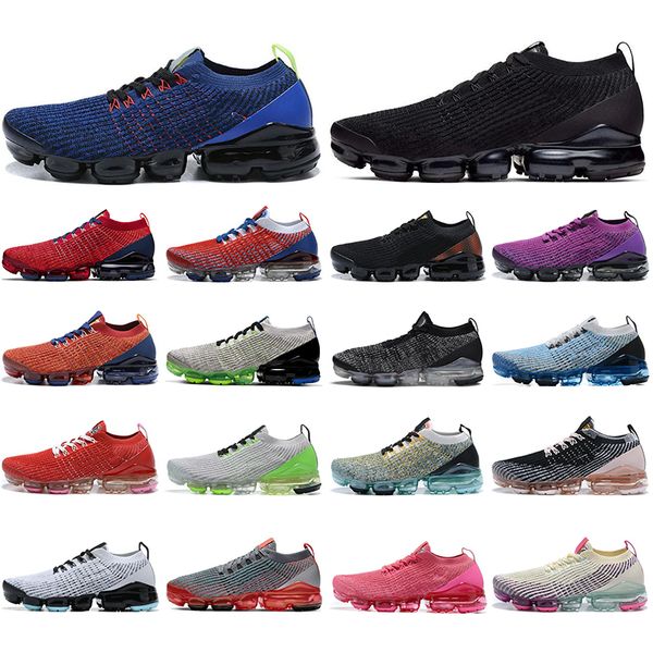 

fly 3.0 knit 3.0 running shoes triple black noble green women mens trainers runner athletics outdoor breathable sport sneakers size 36-45