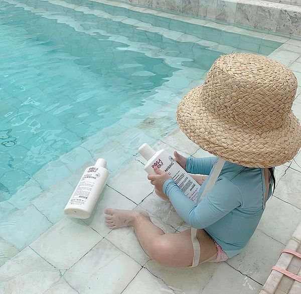 

french children's sunshade all-match sunshade straw lafite straw hat hepburn style sweet bandage holiday hat cute, Yellow