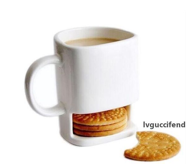 

ceramic mug coffee biscuits milk dessert cup tea cups bottom storage for cookie biscuits pockets holder for home office
