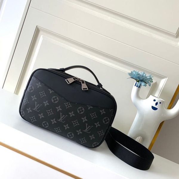 

new fanny pack 7a high-end custom quality fashion style leisure style silver metal accessories with long straps
